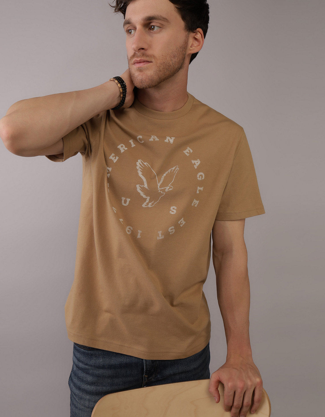 Camiseta con Gráfico Manga Corta Hombre AE