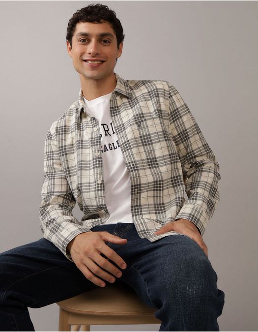Camisa de Cuadros Manga Larga Hombre AE