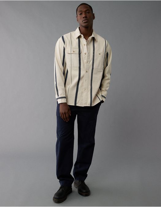 Camisa de rayas oversized Hombre AE