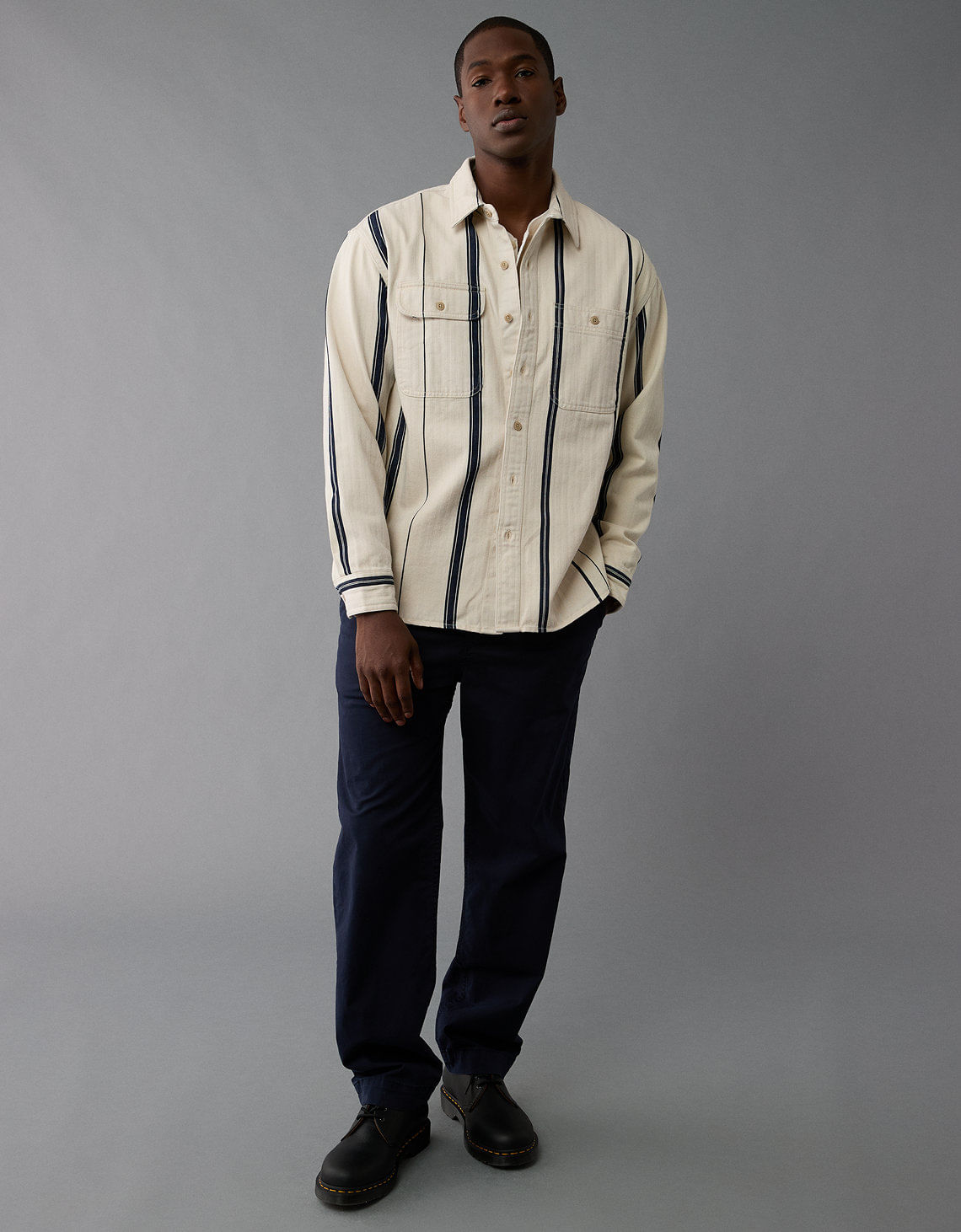 Camisa de rayas oversized Hombre AE