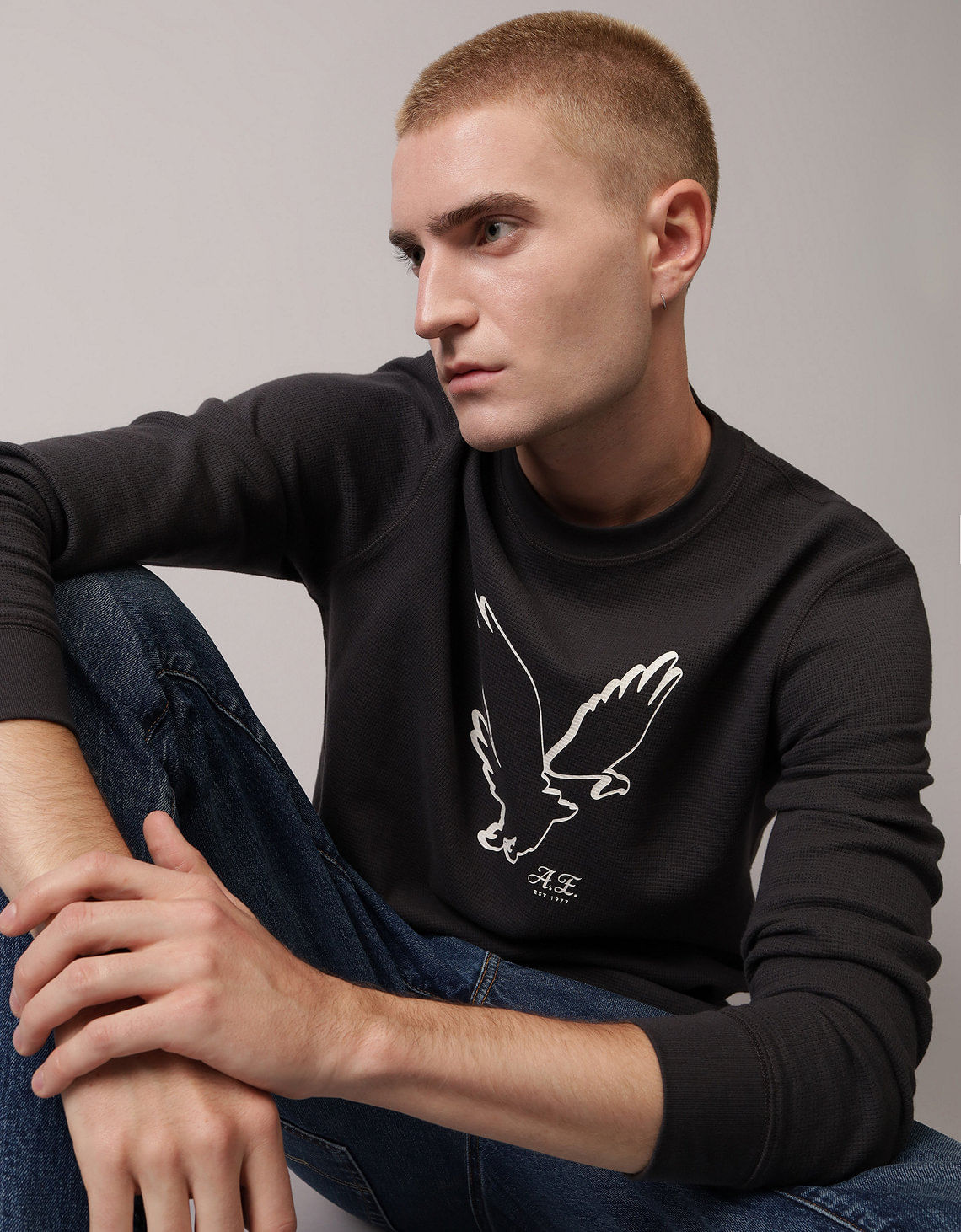 Camiseta gráfica manga larga Hombre AE