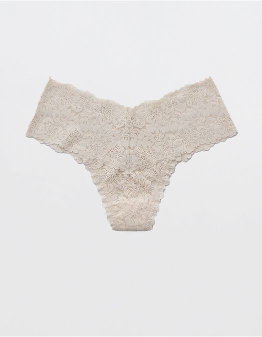Tanga Hilo con Encaje Floral Rosey Show Off de Aerie