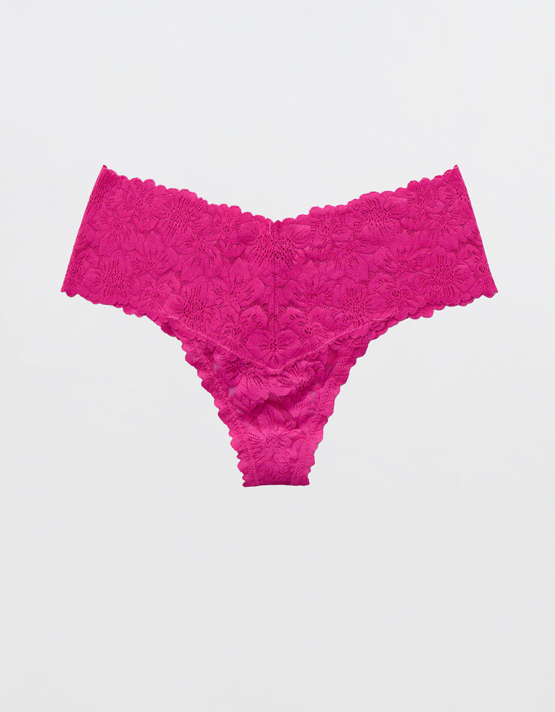 Tanga Hilo con Encaje Floral Rosey Show Off de Aerie