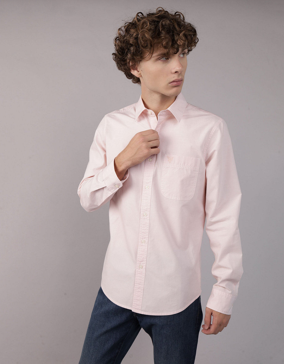 Camisa Everyday Slim Fit Manga Larga Ae