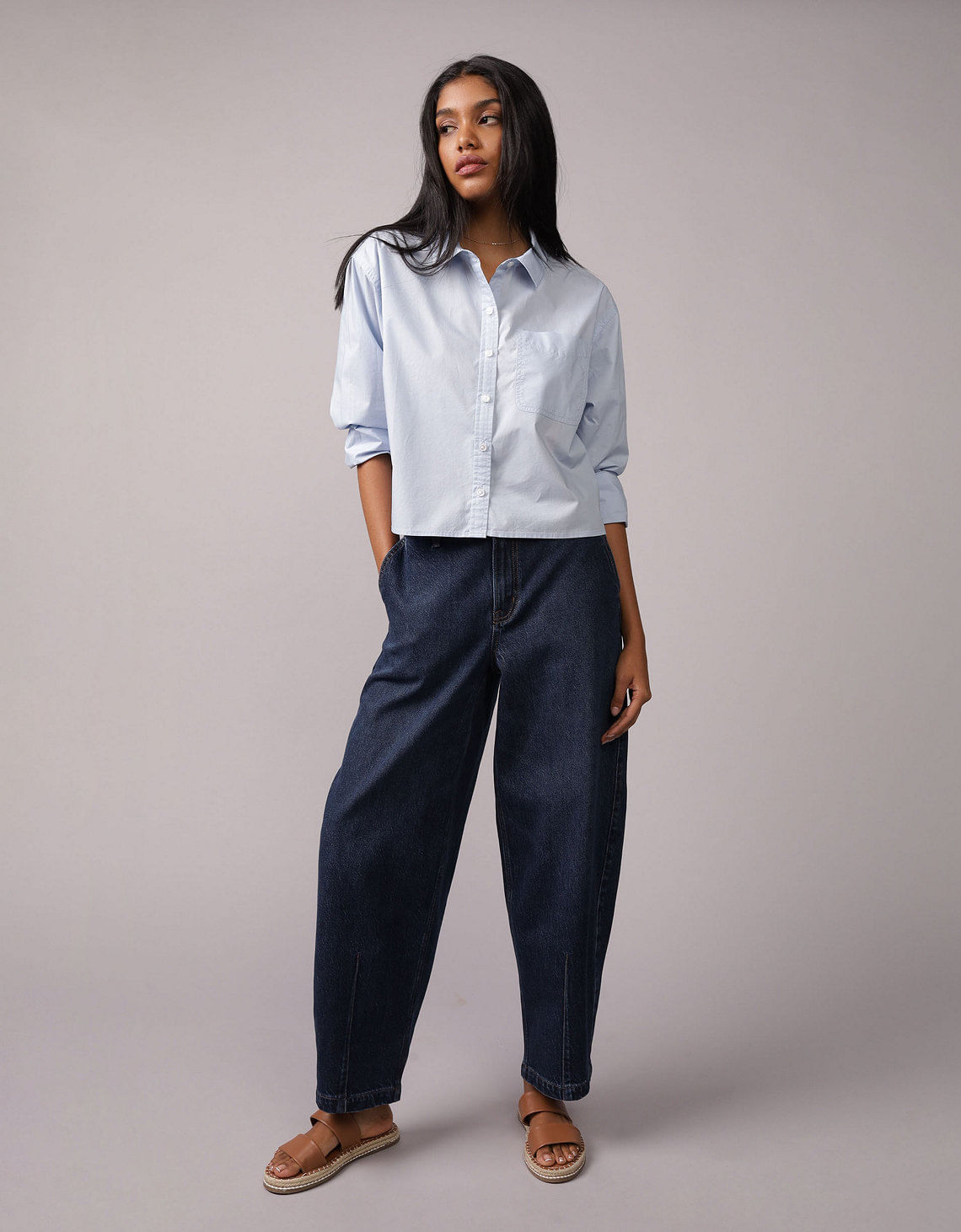 Camisa Abotonada Perfecta Recortada Ae