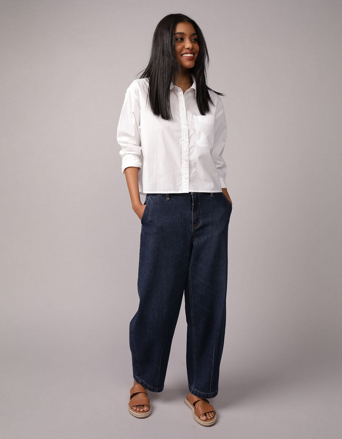 Camisa Abotonada Perfecta Recortada Ae